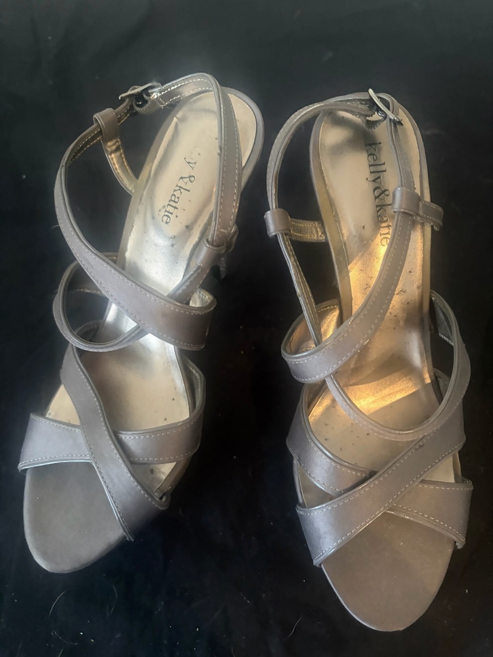 Kelly & Katie Taupe Strappy Heeled Sandals